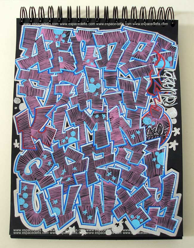 alphabets graffiti le tag